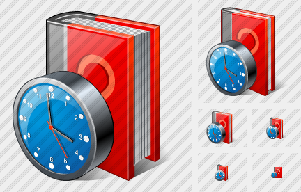Question Book Clock Icon