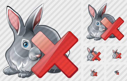 Rabbit Delete Icon Rabbit Delete Icon