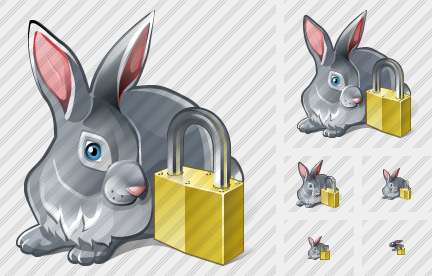 Rabbit Locked Icon Rabbit Locked Icon