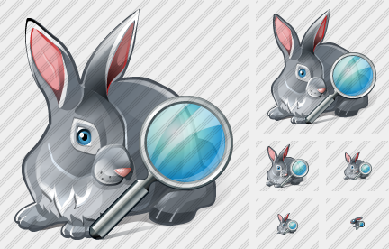 Rabbit Search Icon Rabbit Search Icon