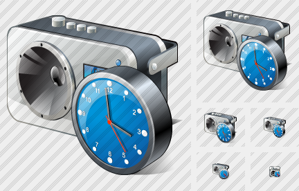 Radio Clock Icon Radio Clock Icon