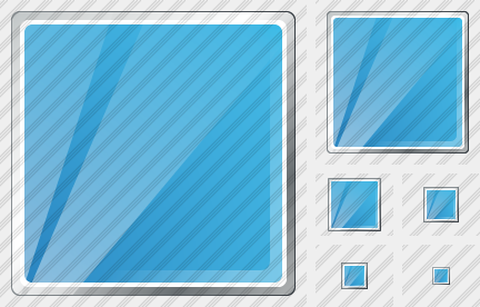 Rectangle Blue Symbol