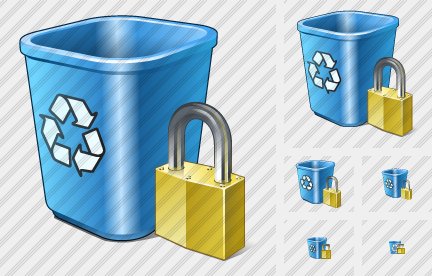 Icône Recycle Bin Locked Icône Recycle Bin Locked