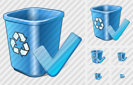 Icône Recycle Bin Ok Icône Recycle Bin Ok