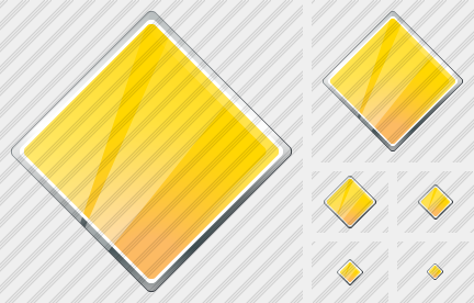 Rhombus Yellow Icon