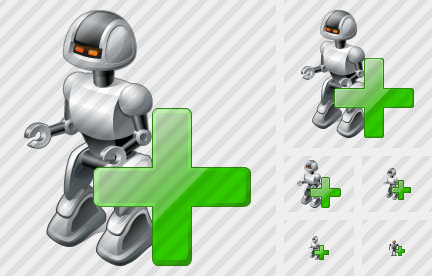 Robot Add Icon Robot Add Icon