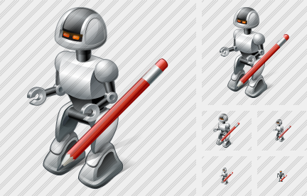 Robot Edit Icon Robot Edit Icon
