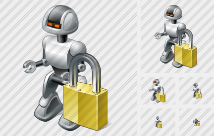 Robot Locked Symbol