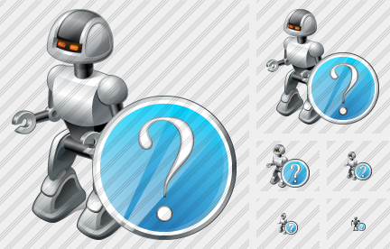 Robot Question Icon Robot Question Icon