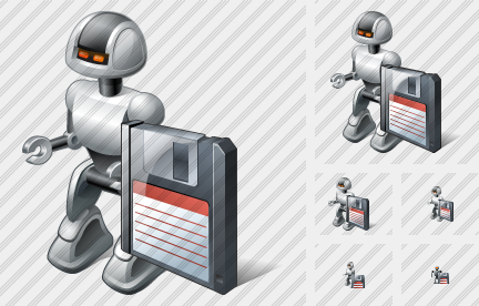 Robot Save Symbol