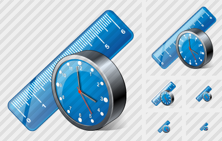 Ruler Clock Icon