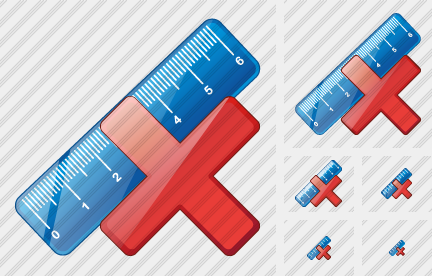 Icône Ruler Delete