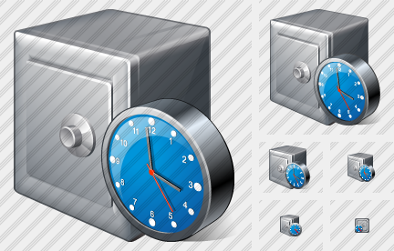 Safe Clock Icon Safe Clock Icon