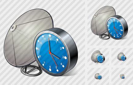 Satellite Plate Clock Icon Satellite Plate Clock Icon
