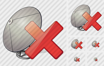 Satellite Plate Delete Icon Satellite Plate Delete Icon