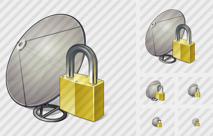 Icona Parabola Satellitare Bloccato