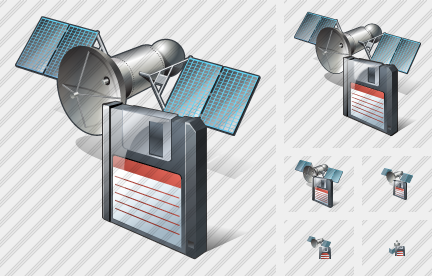 Icona Satellite Salva Icona Satellite Salva