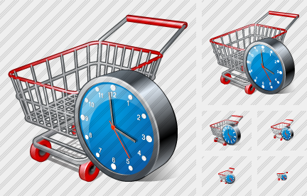 Shopping Clock Icon