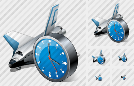 Shuttle Clock Icon