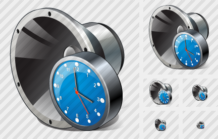 Speaker Clock Icon Speaker Clock Icon