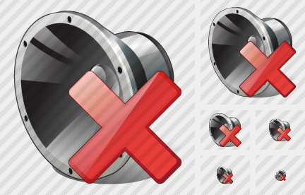 Speaker Delete Icon Speaker Delete Icon