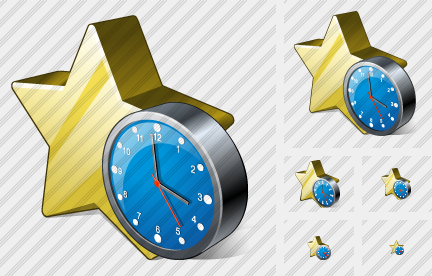 Star Clock Icon Star Clock Icon
