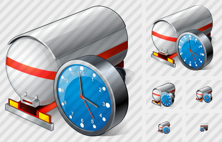 Tank Truck Clock Icon