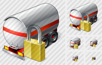 Tank Truck Locked Symbol