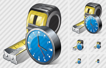 Tape Measure Clock Symbol Tape Measure Clock Symbol