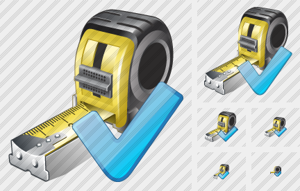 Tape Measure Ok Icon