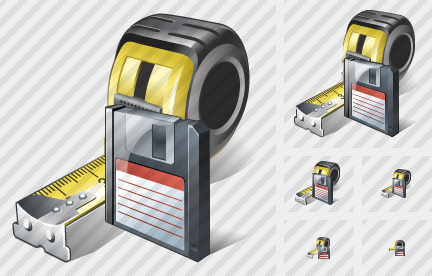 Tape Measure Save Symbol