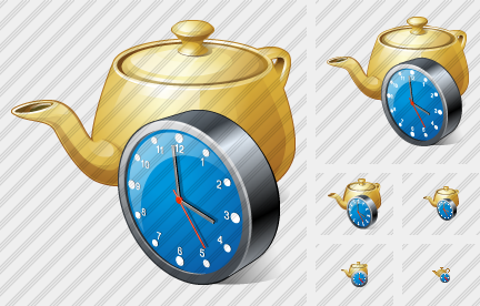 Teapot Clock Icon Teapot Clock Icon