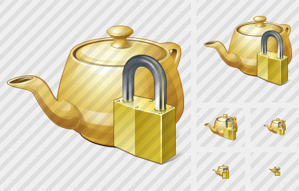 Teapot Locked Icon Teapot Locked Icon
