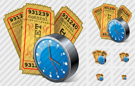 Ticket Clock Icon