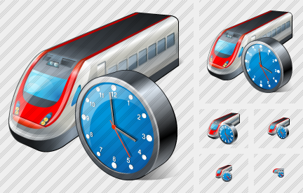 Train Clock Icon Train Clock Icon
