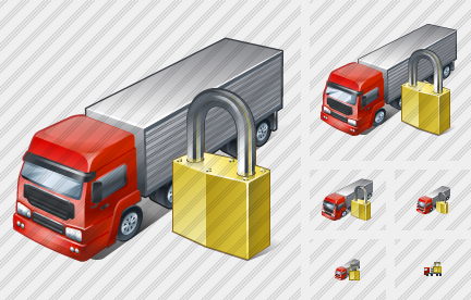 Truck Locked Icon Truck Locked Icon
