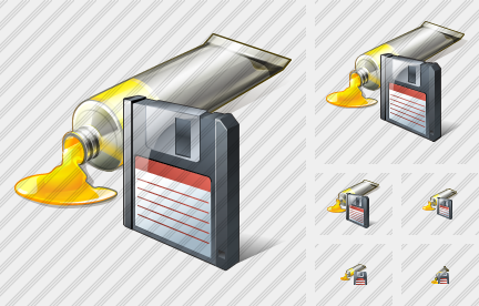 Tube Paint Save Symbol