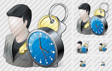 User Administrator Clock Icon User Administrator Clock Icon