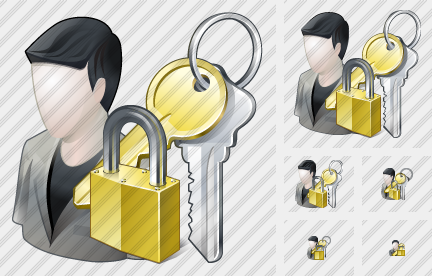User Administrator Locked Icon User Administrator Locked Icon