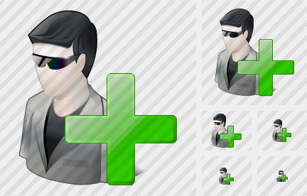 User Sun Glasses Add Icon User Sun Glasses Add Icon