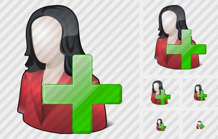 User Woman Add Icon User Woman Add Icon