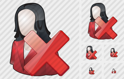 User Woman Delete Icon User Woman Delete Icon