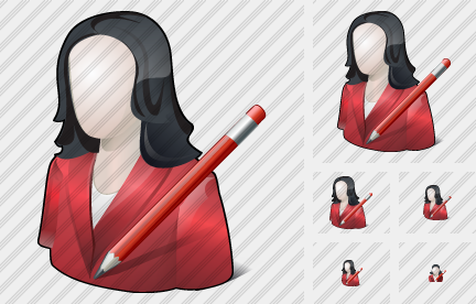 User Woman Edit Icon User Woman Edit Icon