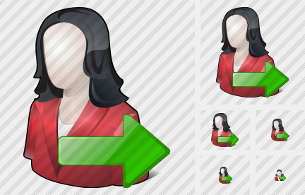 User Woman Export Icon User Woman Export Icon