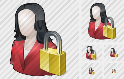 User Woman Locked Icon User Woman Locked Icon