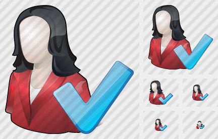 User Woman Ok Icon User Woman Ok Icon