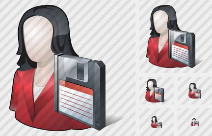 User Woman Save Icon User Woman Save Icon