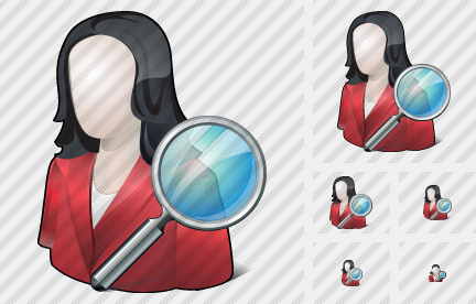User Woman Search Icon User Woman Search Icon