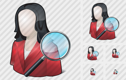 Icono User Woman Search 2