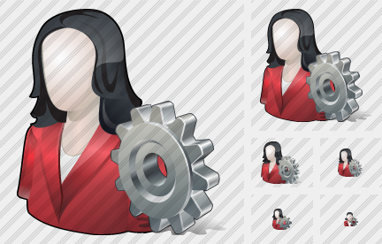 User Woman Settings Icon User Woman Settings Icon
